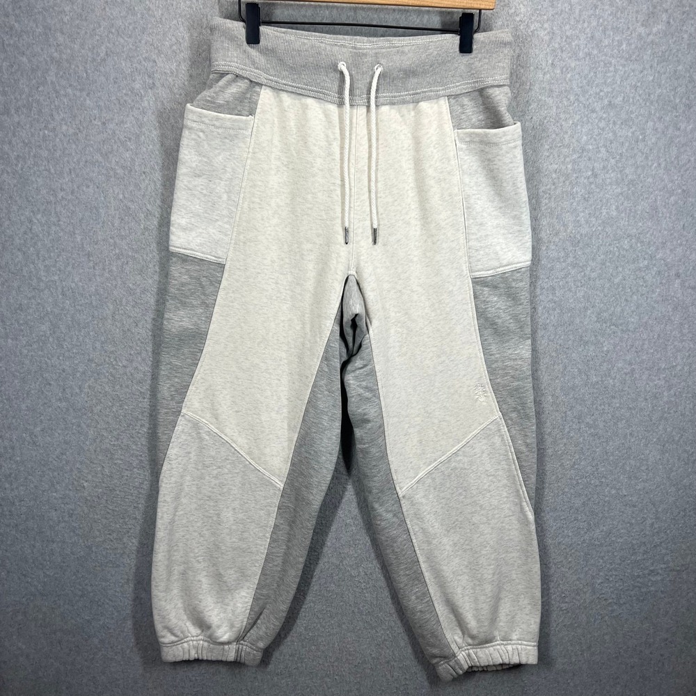Free People Movement Making It Joggers Womens M Grey Colorblock Cargo Sweatpants